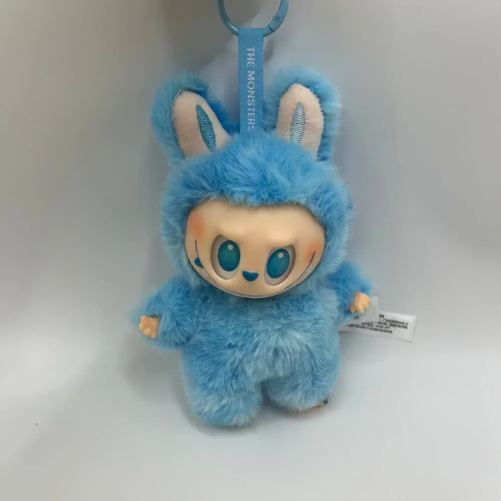 2PCS The Monsters Labubu Catch Me If You Can Plush Keychain Blue & Purple Set